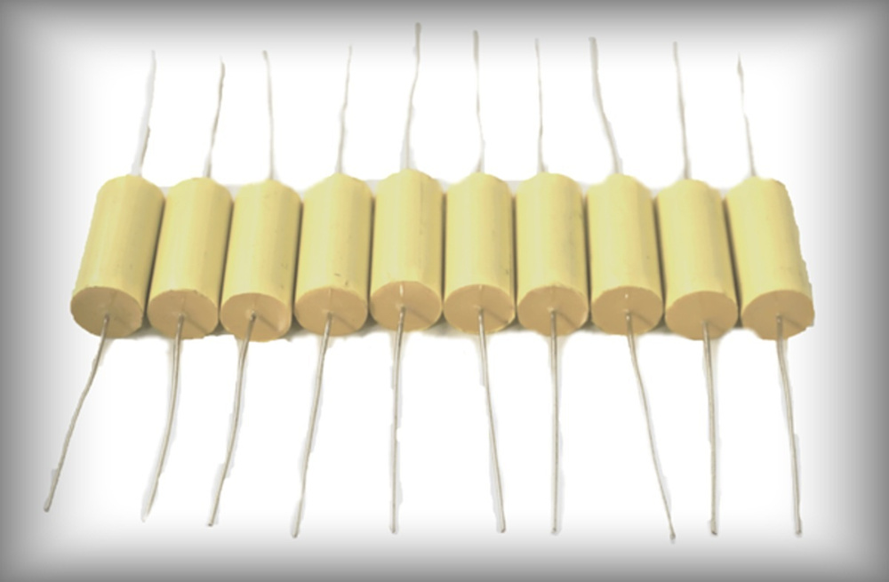 10 шт Конденсатор аксиальный плёночный CL-20T 1 мкФ 250v Аксиальные ...