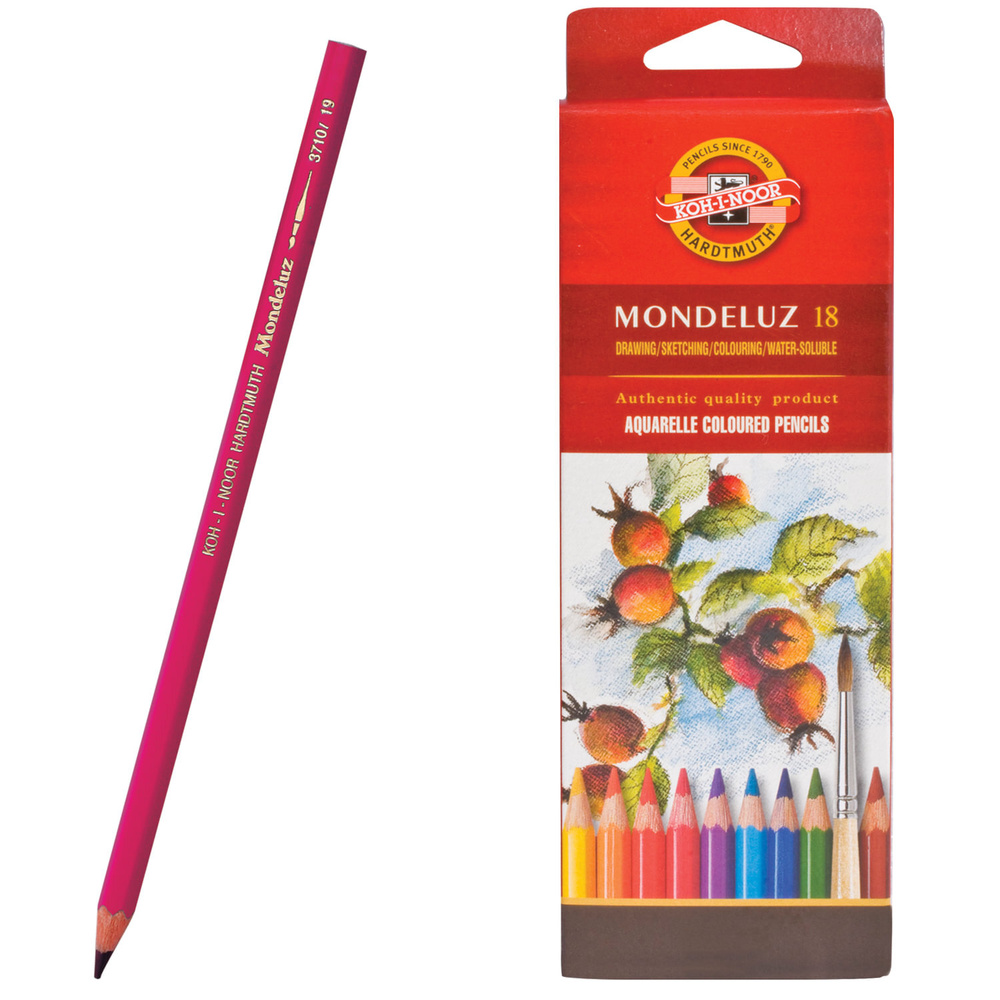 Карандаши цветные акварельные художественные KOH-I-NOOR "Mondeluz", 18 ...