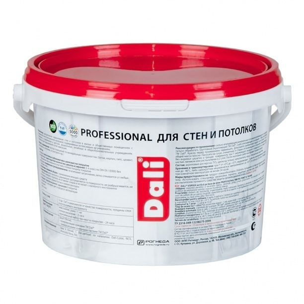 Краска моющаяся акриловая Dali Professional база C 2,5 л #1