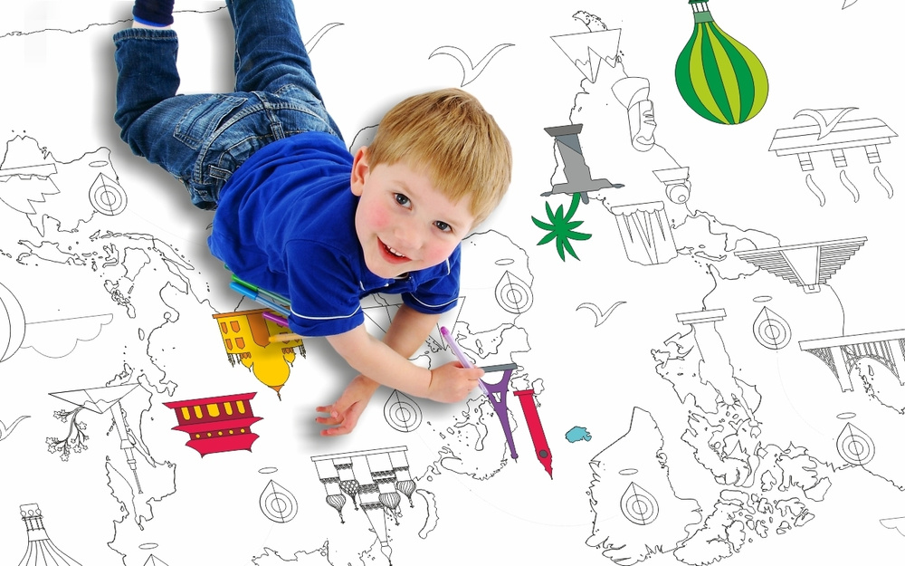 Картонный игровой домик-раскраска для детей 