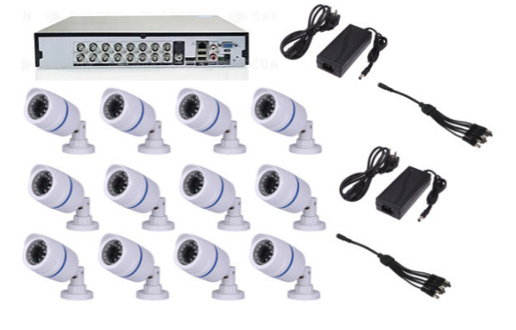 Готовый AHD комплект видеонаблюдения на 12 уличных камер 2мП Full HD 1080P с ИК подсветкой до 20м  #1