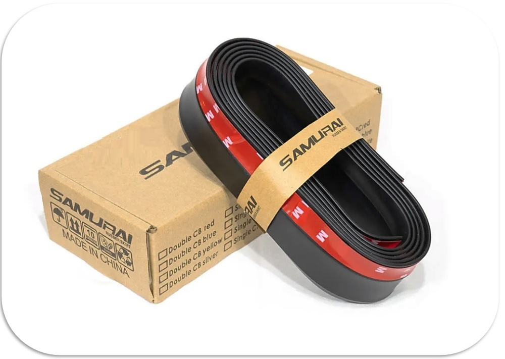 Универсальная резиновая накладка (губа) на передний бампер SAMURAI ...