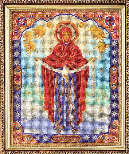 Набор для вышивания бисером B-174 "Богородица Покрова" 20x25 см  #1