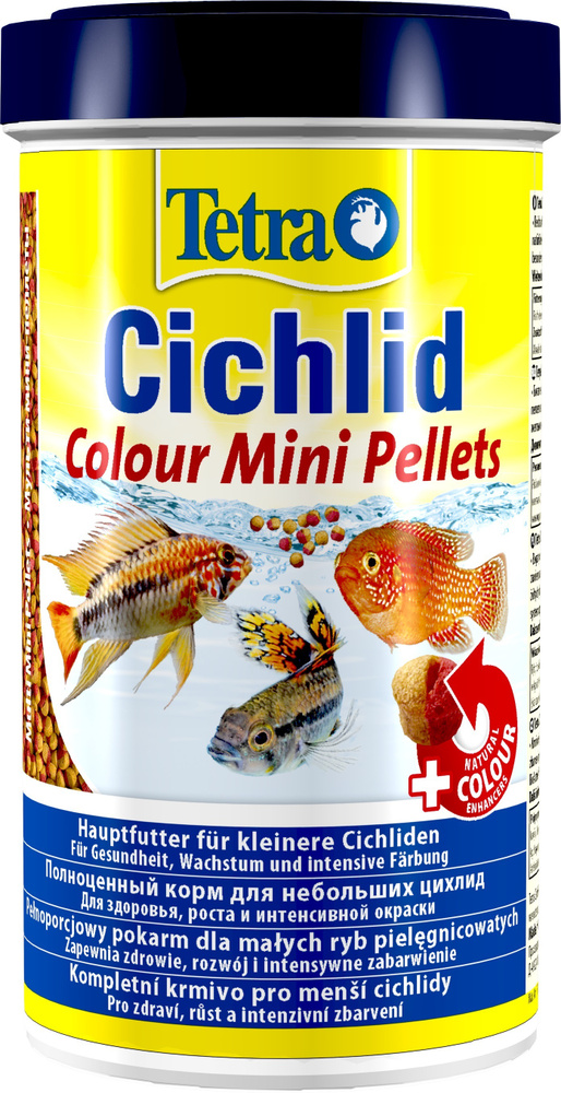 Tetra Cichlid Colour Mini Pellets 500мл/170г, высококачественный сбалансированный корм для любых видов #1