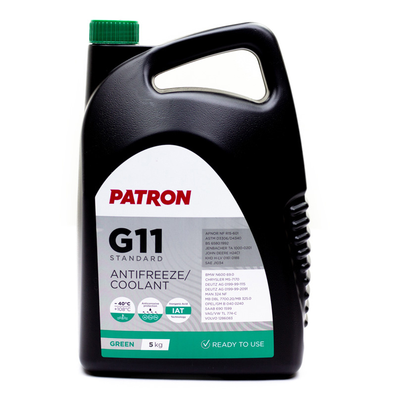 Антифриз PATRON зеленый G11 STANDARD, (-40C), 5 кг #1