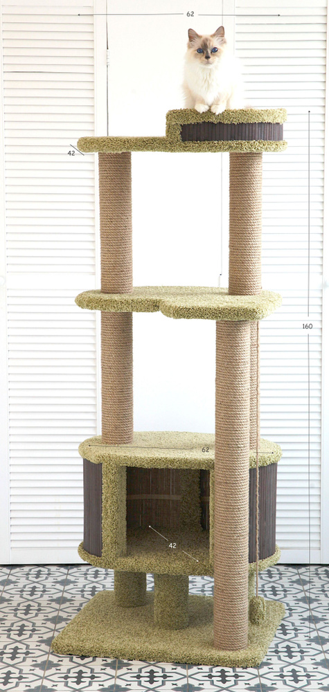 Комплекс для кошек Котомастер "Флора", оливка Венге - купить с ...