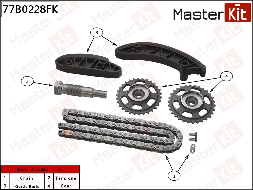 MasterKit Цепь ГРМ, арт. 77B0228FK #1