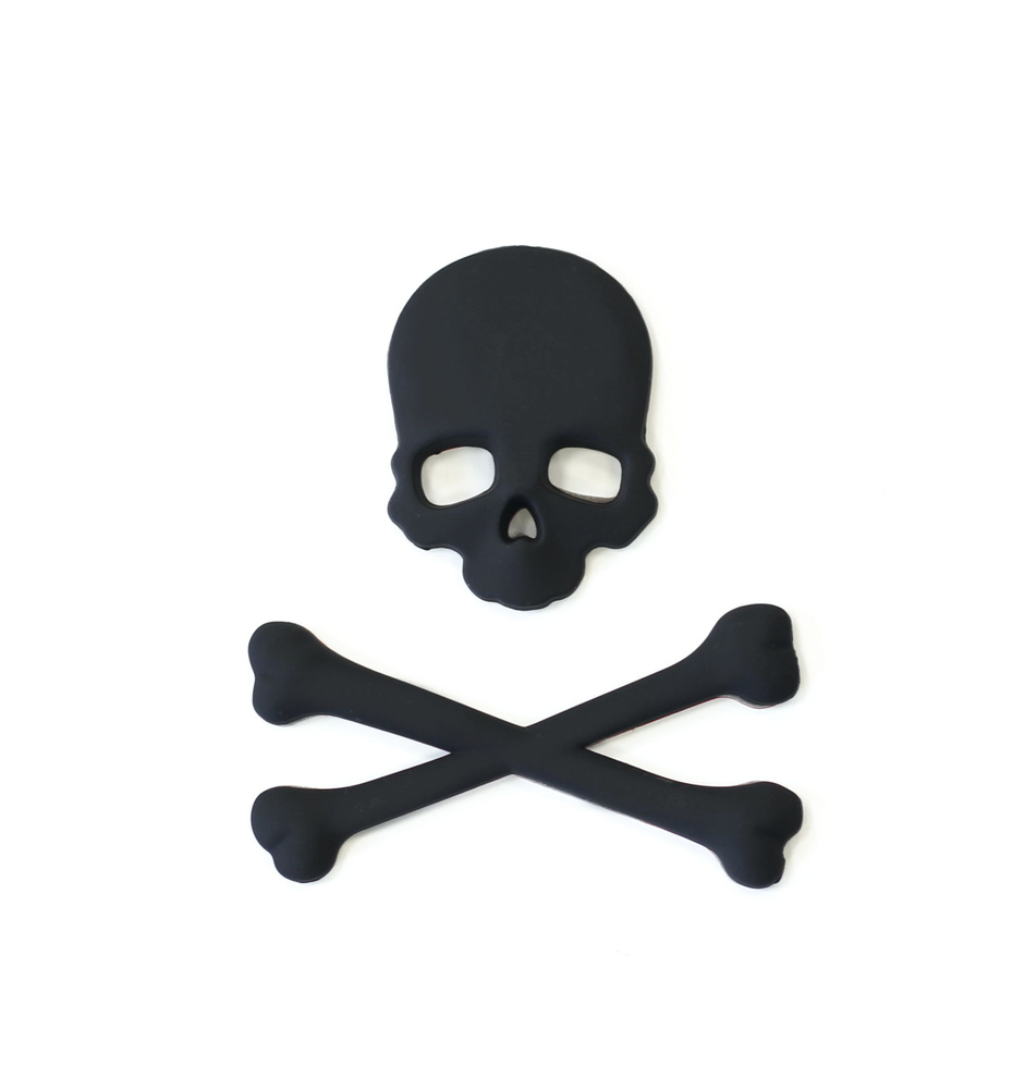 Шильдик металлический Череп, черный - купить по выгодным ценам в ...