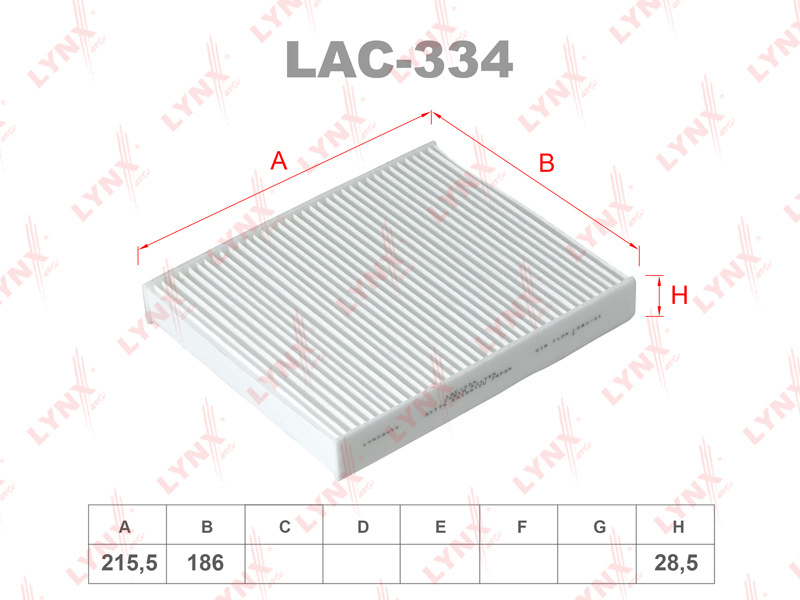 LYNXauto Фильтр салонный арт. LAC334 #1