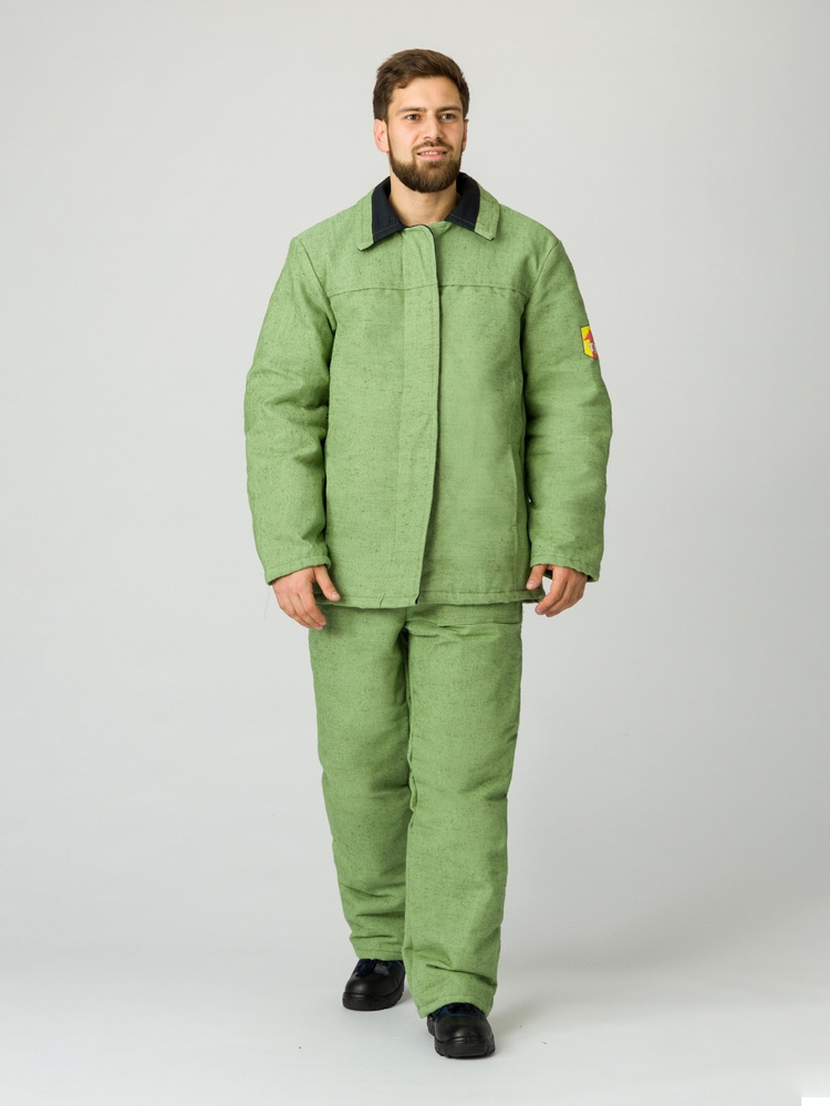 Костюм сварщика зимний 1 кл.защиты (тк.Брезент, 480), бежевый, 60-62 ...