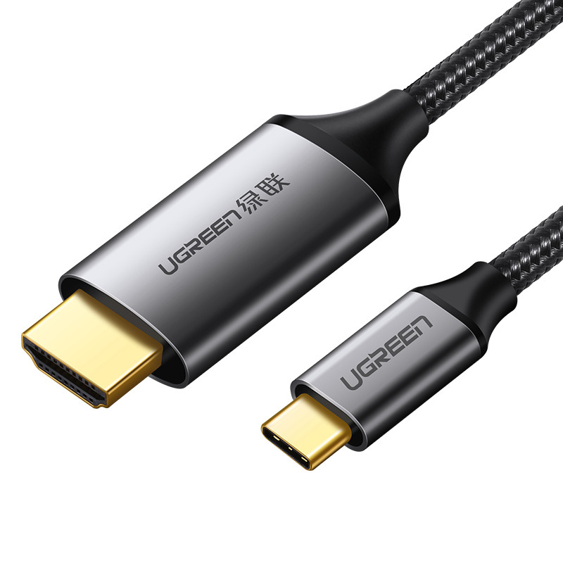 Ugreen cable HDMI cable - USB Type C 4K 60 Hz 1.5 m black-gray (MM142  50570) - Puresolutions