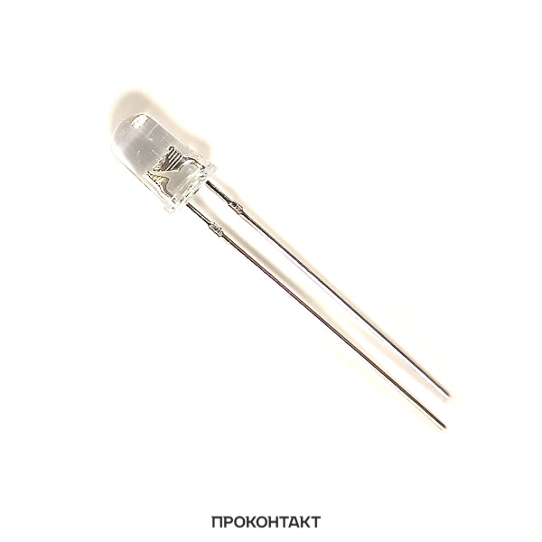 50 штук Светодиод 5мм УФ ультрафиолетовый 3.4v 20ma 390-400nm ...