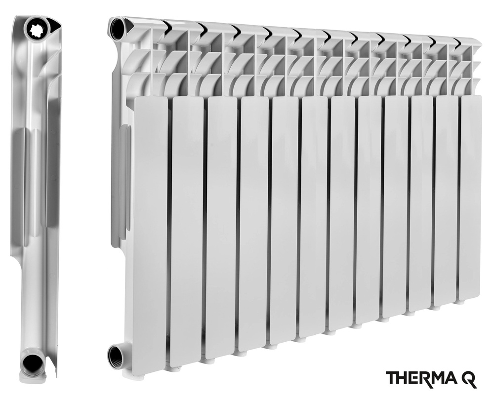 Секционный радиатор МЕТАЛЛСЕРВИС THERMA Q1 500/80_Алюминий, Алюминий, 12  секц. купить по доступной цене с доставкой в интернет-магазине OZON  (681098730)