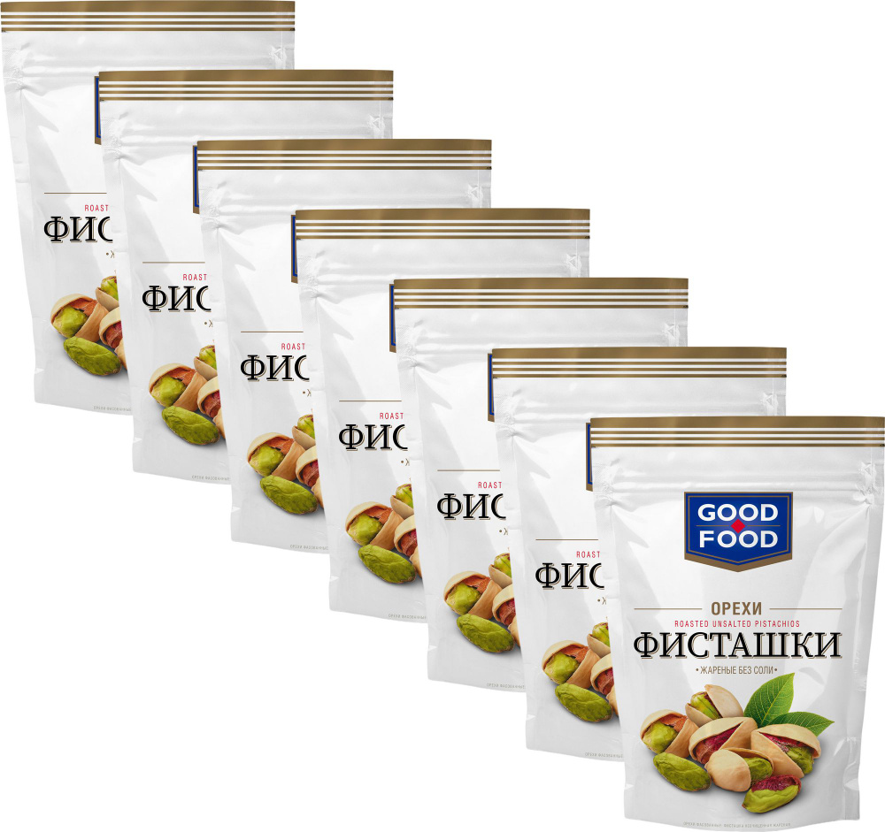 Фисташки Good Food жареные неочищенные, комплект: 7 упаковок по 130 г  #1