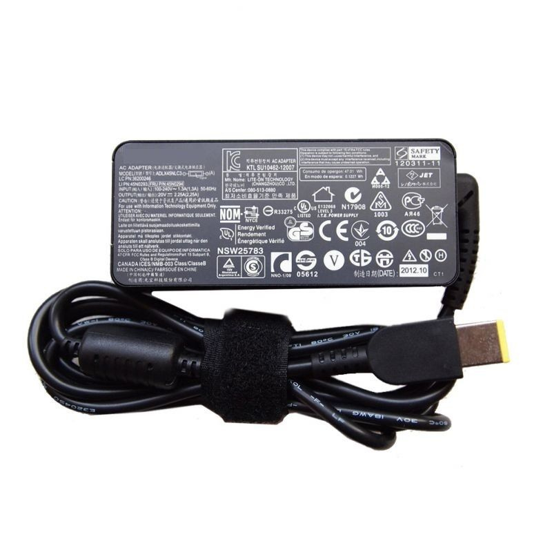 Блок питания для ноутбука Lenovo 20V 2.25A (45W) разъем прямоугольный ...