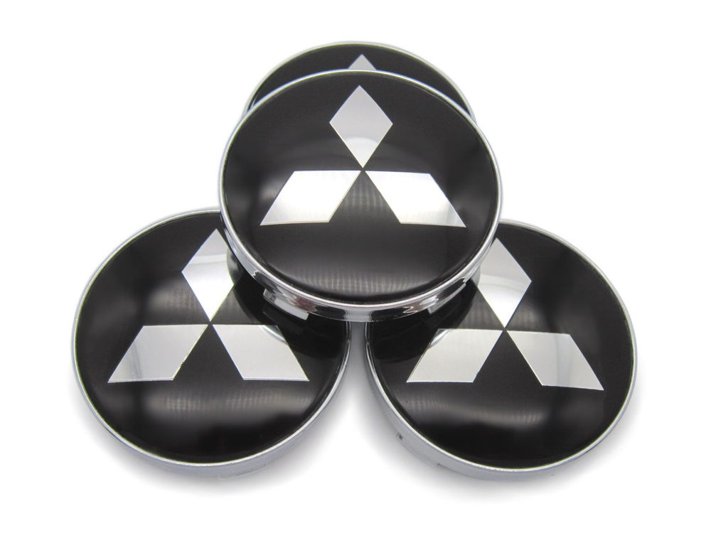 Колпачки заглушки на литые диски Митсубиси 60/56 мм, комплект 4 шт.  #1