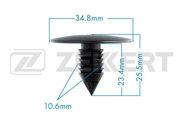 Zekkert Клипса крепежная автомобильная, 10 шт. #1