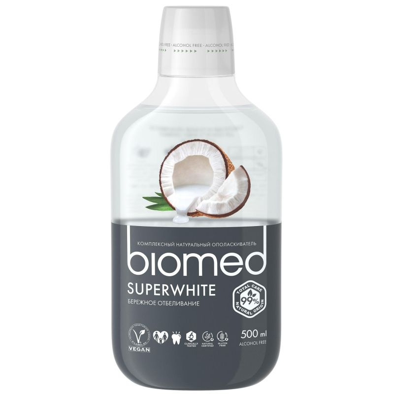 Ополаскиватель для полости рта BIOMED Super White 500 мл - купить с ...
