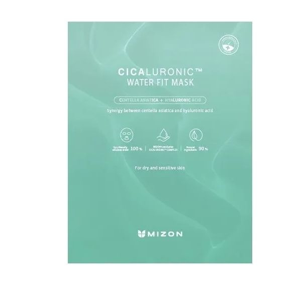 Mijin Маска тканевая для лица Cicaluronic Water Fit, 19 гр, 1 шт #1