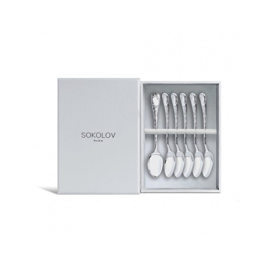 SOKOLOV, Набор столовых приборов из серебра, 24069, ложки, 925 проба ...