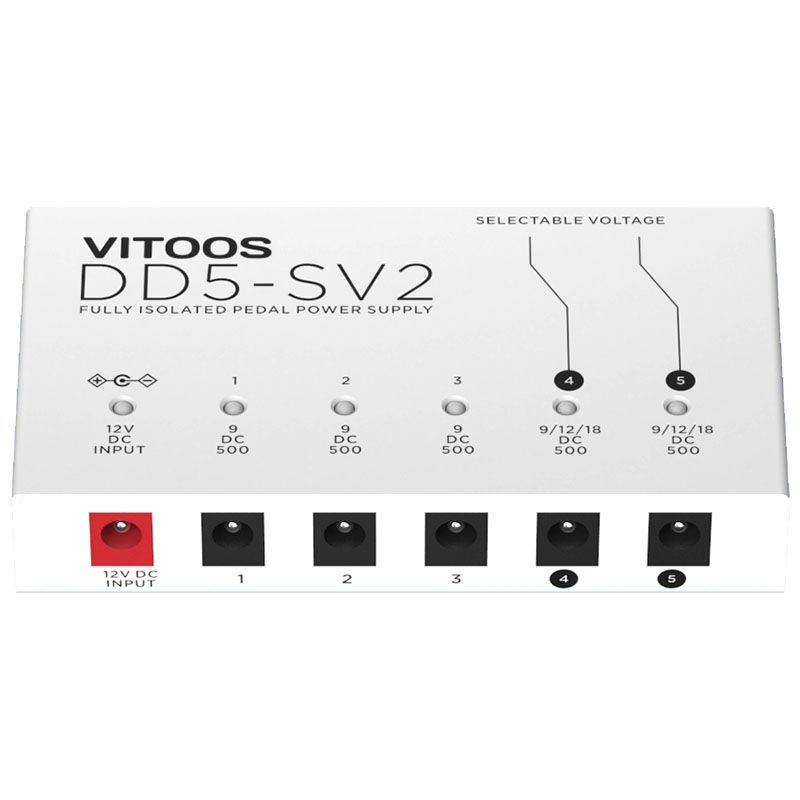 Блок питания для педали эффектов Vitoos DD5-SV2 Fully Isolated Power ...