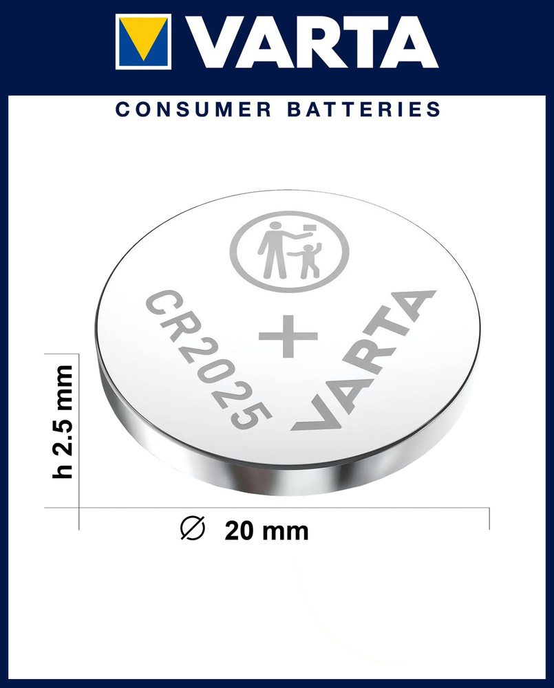 Батарейка CR2025 VARTA Energy, Lithium, 3V, 1 шт #1