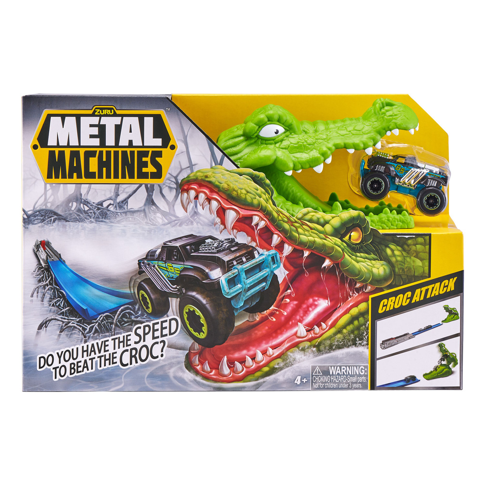 Игровой набор Zuru Metal Machines с машинкой трек Крокодил - купить с  доставкой по выгодным ценам в интернет-магазине OZON (1177394623)