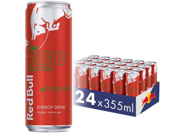 Red Bull со вкусом арбуза 0,355 л х 24 шт., энергетический напиток ...