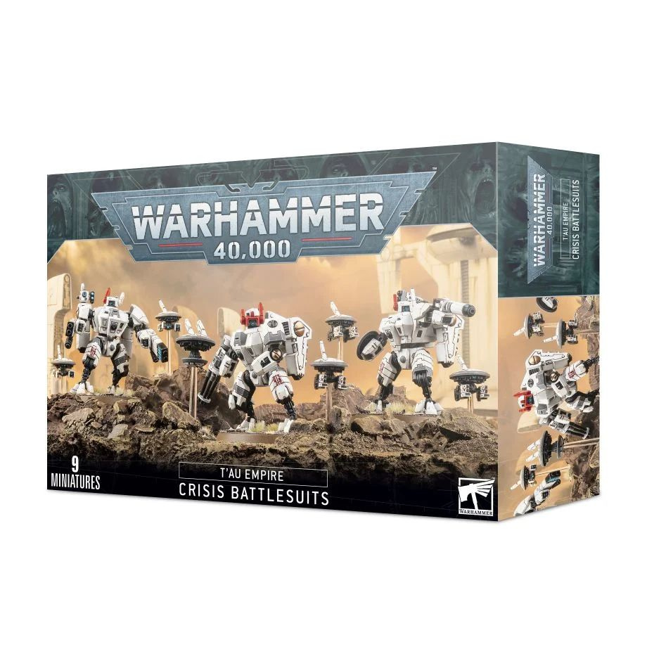 Набор миниатюр для настольной игры Warhammer 40000 - Tau Empire XV8 Crisis  Battlesuit Team