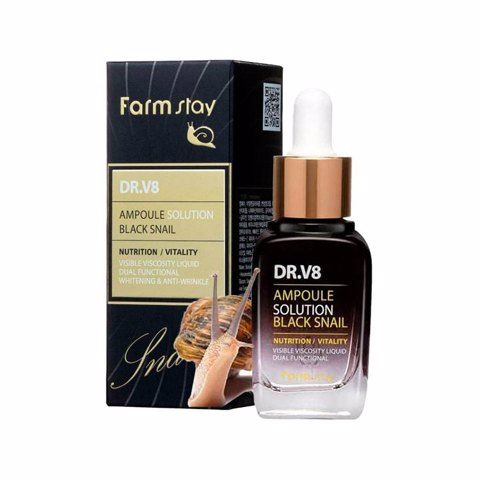 Farm Stay Dr.V8 Ampoule Solution Black Snail Восстанавливающая ...