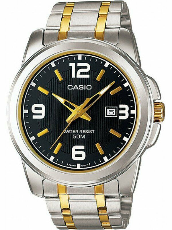 Наручные часы Casio MTP-1314SG-1A с индикацией числа, батарейка в подарок  #1