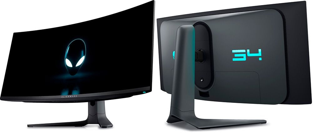 Alienware Монитор AW3423DWF, 3440x1440, 165 Гц, OLED (чёрный