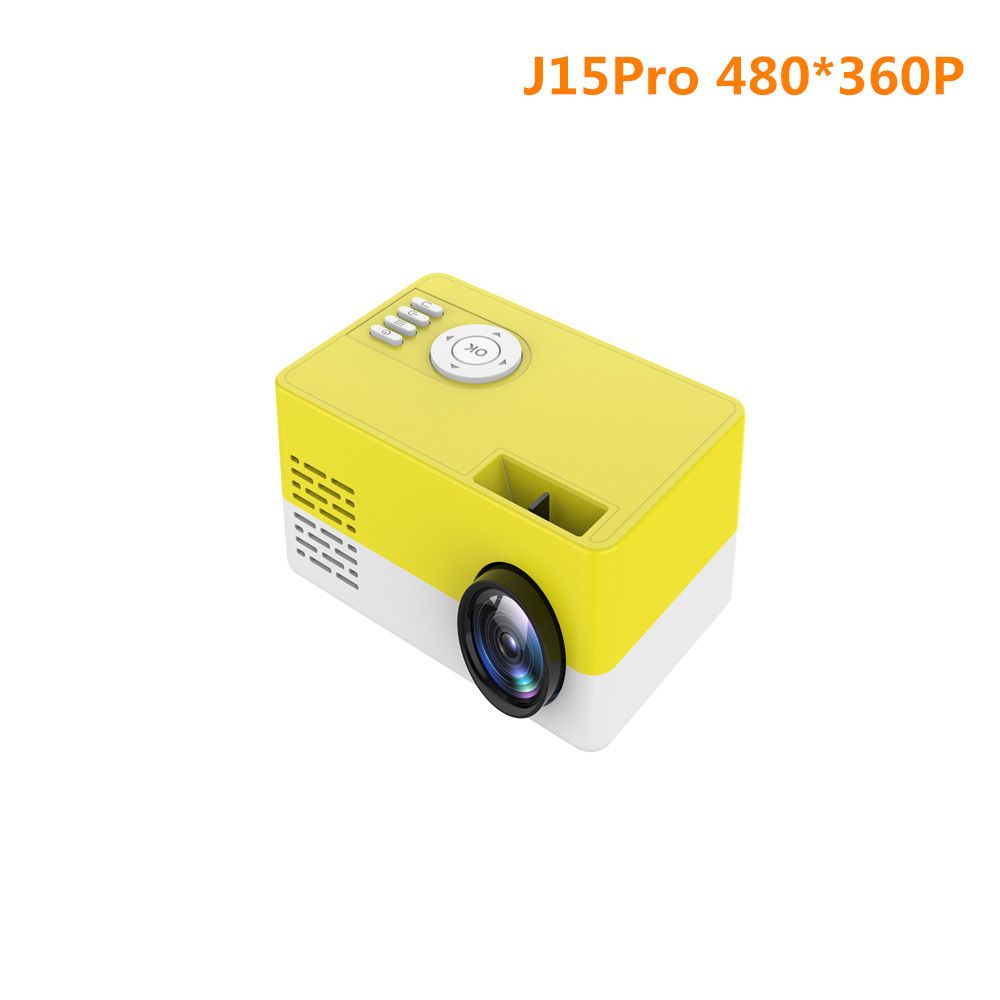 J15 Pro Led Mini Projector для домашнего кинотеатра с поддержкой 1080P  480x360 пикселей HD-MI Совместимый USB-видео-аудио мини-проектор - купить с  доставкой по выгодным ценам в интернет-магазине OZON (831692682)