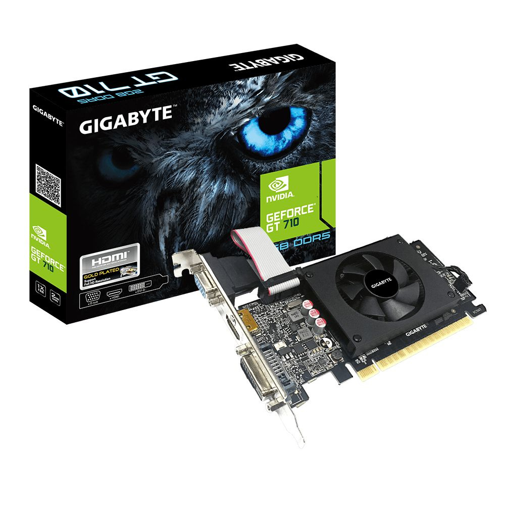 Gigabyte Видеокарта GeForce GT 710 2 ГБ (GV-N710D5-2GIL)