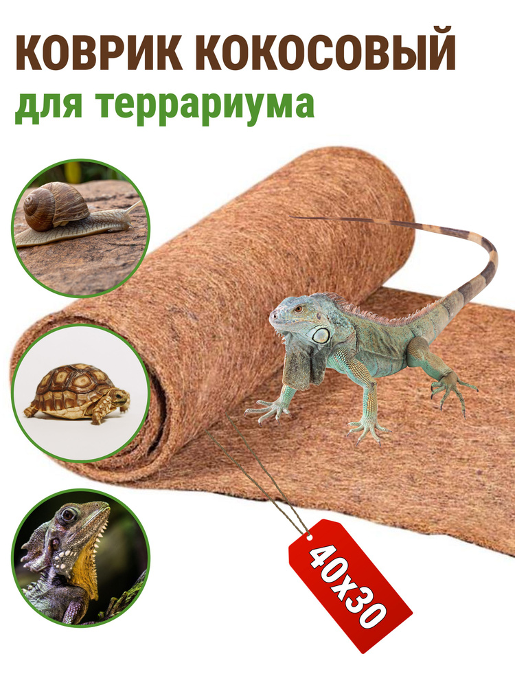 Кокосовый коврик для террариума, рептилий, улиток, выращивания ...