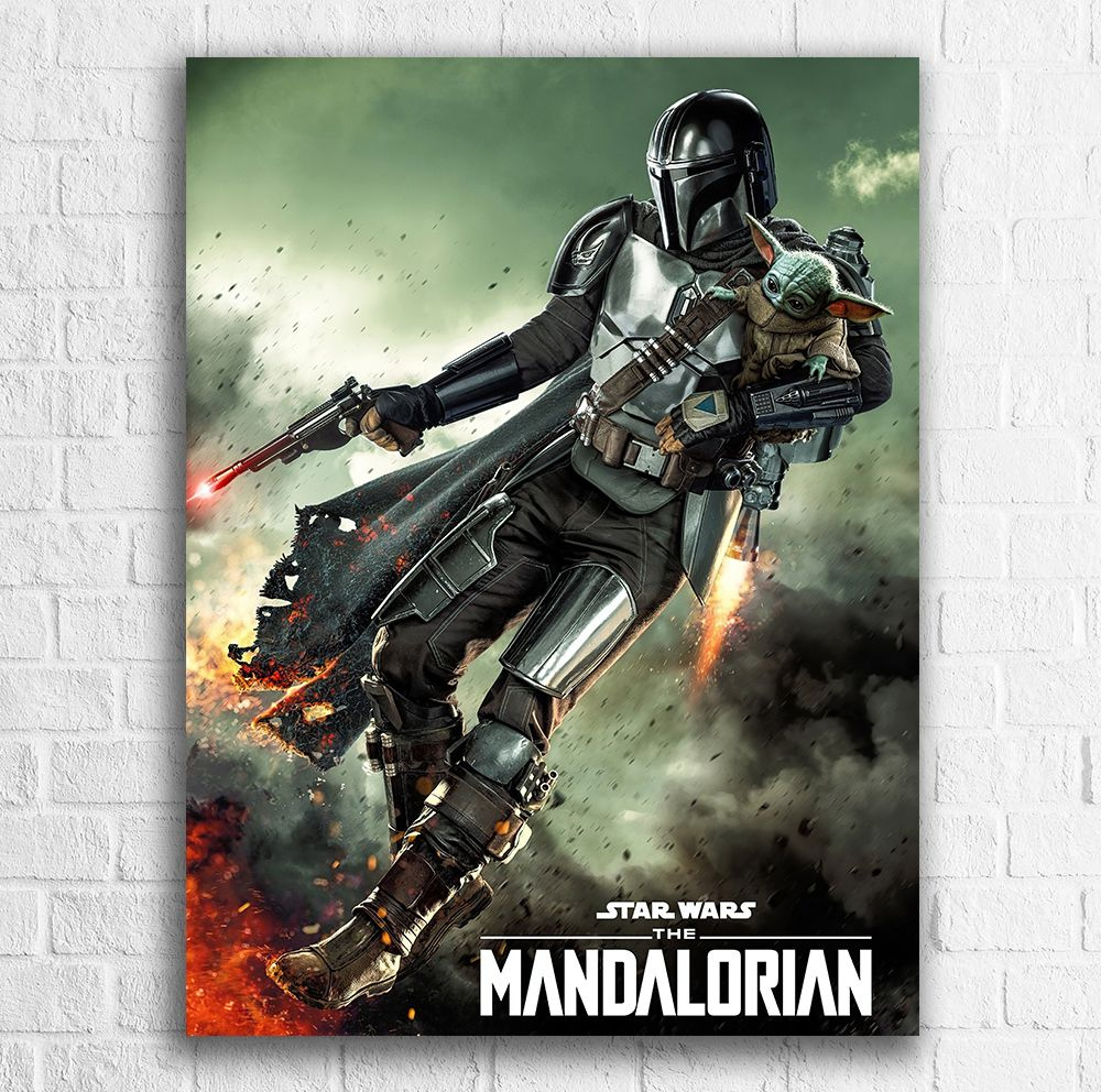 Постер Сериал "The Mandalorian". А3, плакат "Мандалорец" 30x40см / Звездные войны, Star Wars / Постер #1