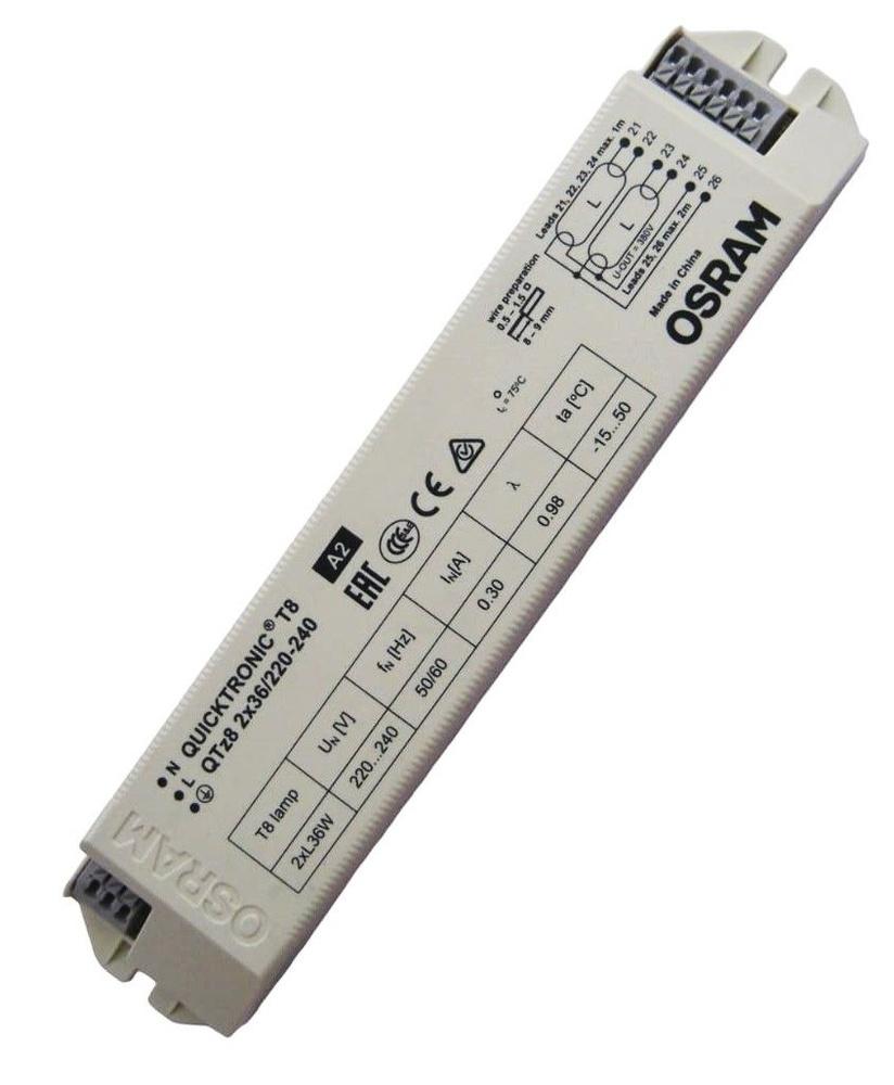 ЭПРА Osram T8 QTz8 2х36 220-240V электронный балласт для 2х люм. ламп ...