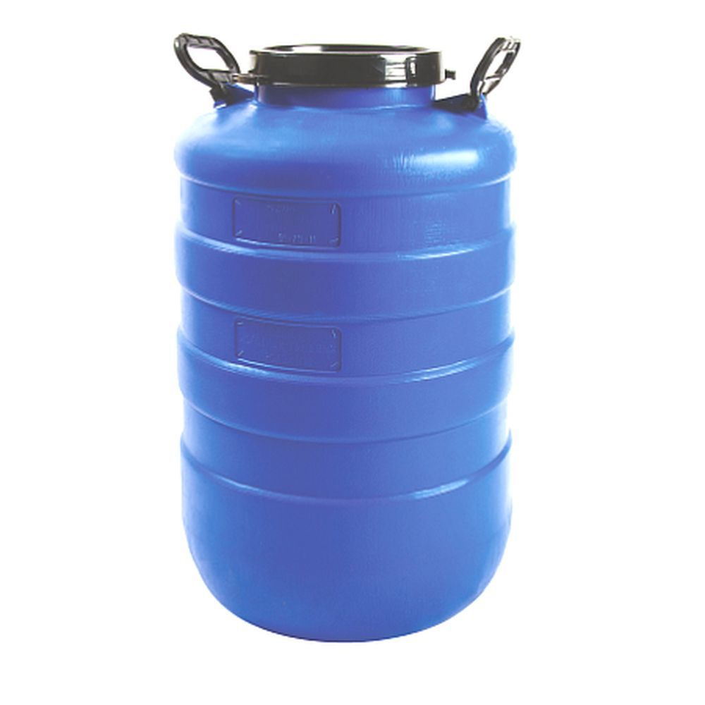 Пластиковая бочка с двойной винтовой крышкой, диаметр горловины 195 мм ...