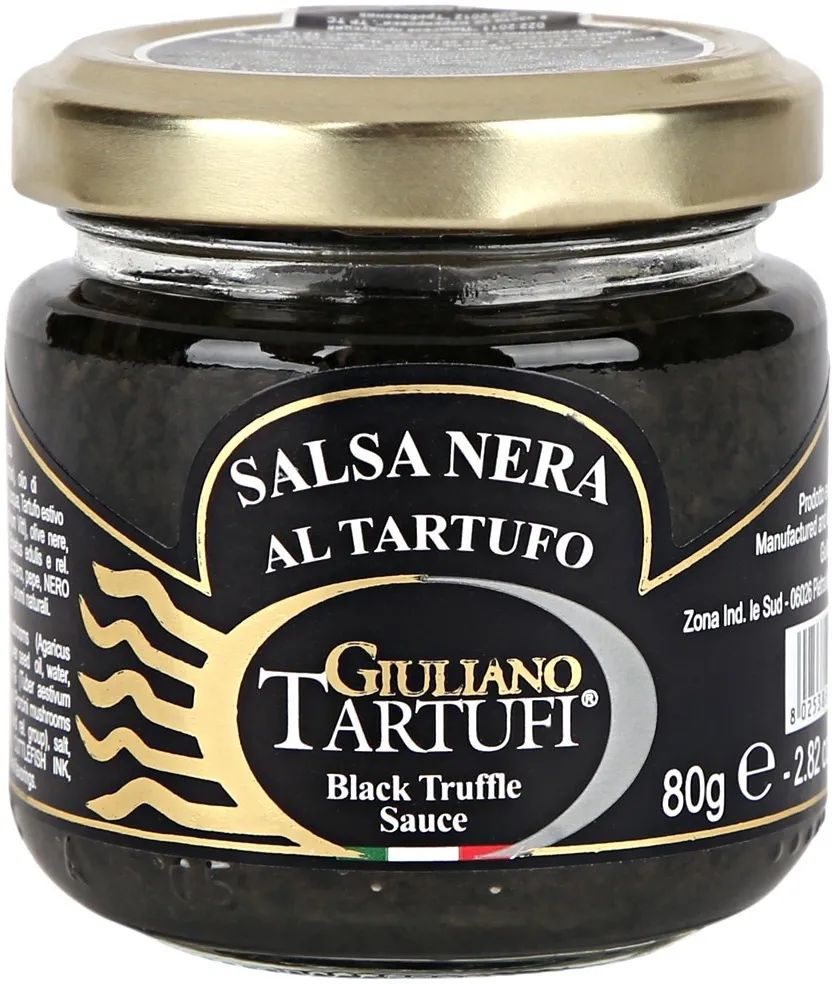 Соус грибной трюфельный (трюфельная паста) с чернилами каракатицы Salsa  Nera al Tartufo, Giuliano Tartufi, Италия, 80 г - купить с доставкой по  выгодным ценам в интернет-магазине OZON (536513451)