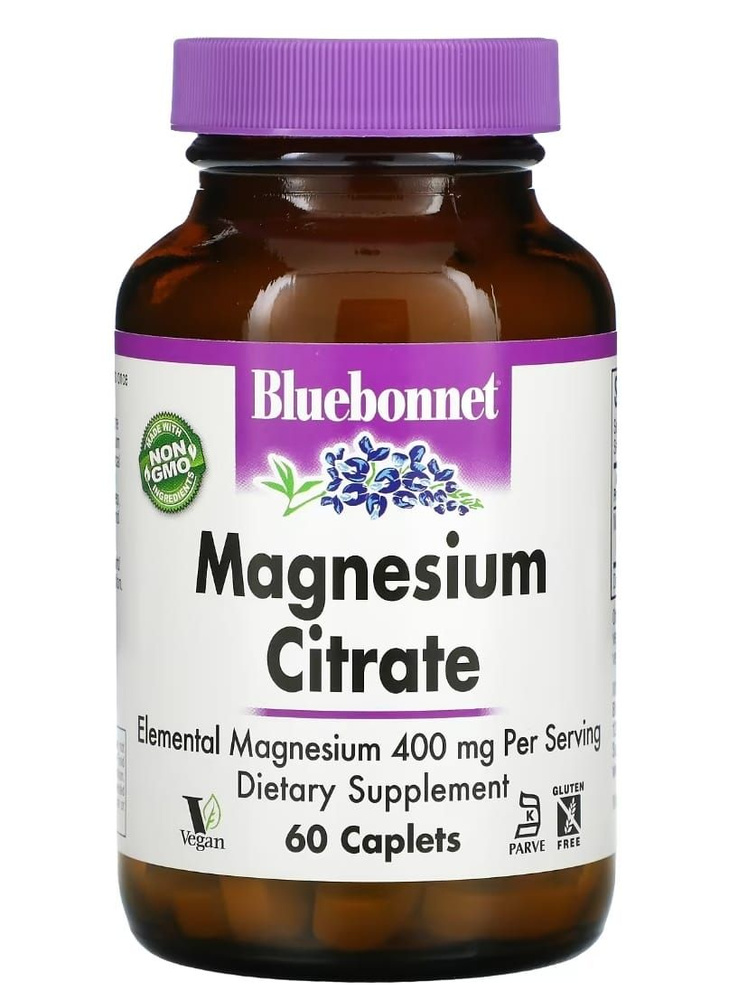 Bluebonnet Nutrition, Цитрат магния, 400 мг, 60 капсул - купить с ...