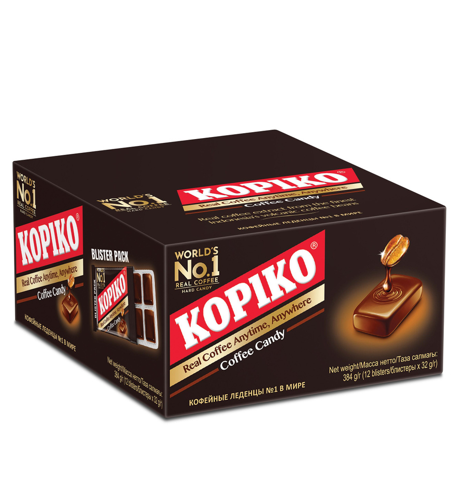 Леденцы кофейные Kopiko Coffee Candy, 12 блистеров #1