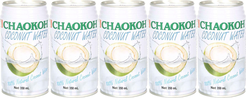 Напиток Chaokoh Кокосовая вода, комплект: 5 упаковок по 350 мл  #1
