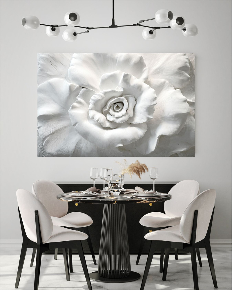 Бесшовные фотообои, постер "3D Каменная роза" 100х150 см. #1