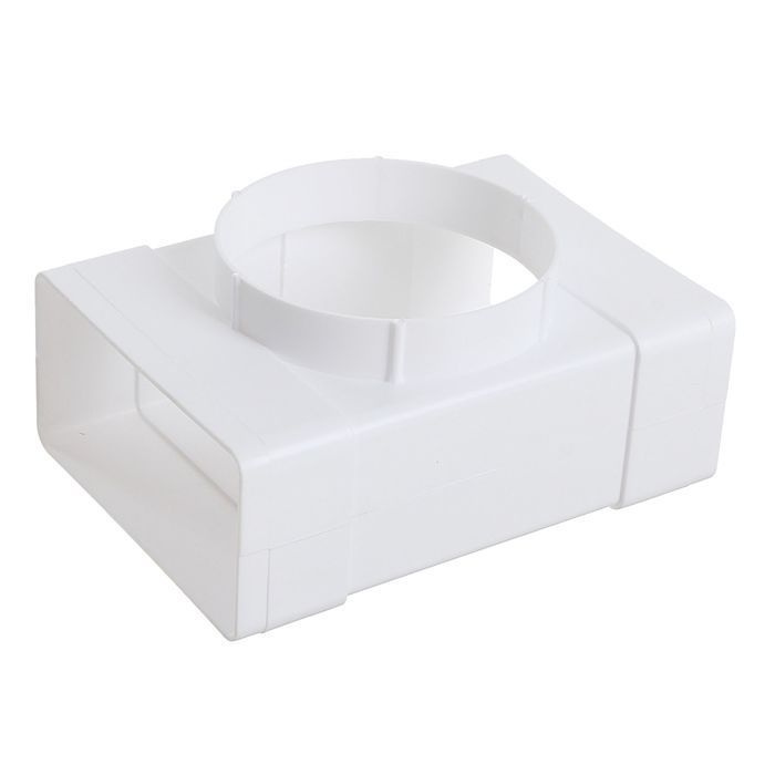 Соединитель Т-образный с прямоугольного воздуховода 60*120мм на круглый ...