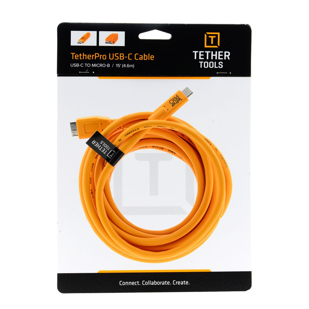 Кабель Tether Tools Кабель TetherPro USB-C To USB 3.0 Micro-B 4.6m ...