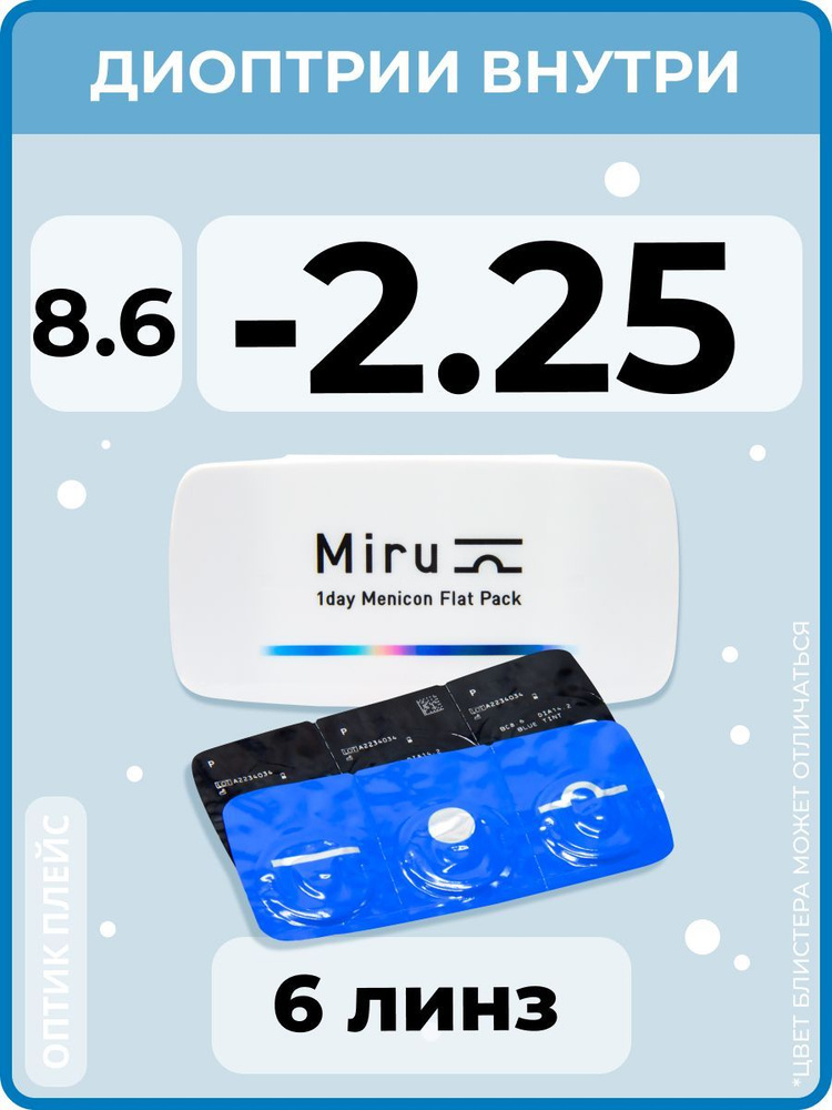 Menicon Miru 1day Flat Pack (6 линз) -2.25 R 8.6 #1