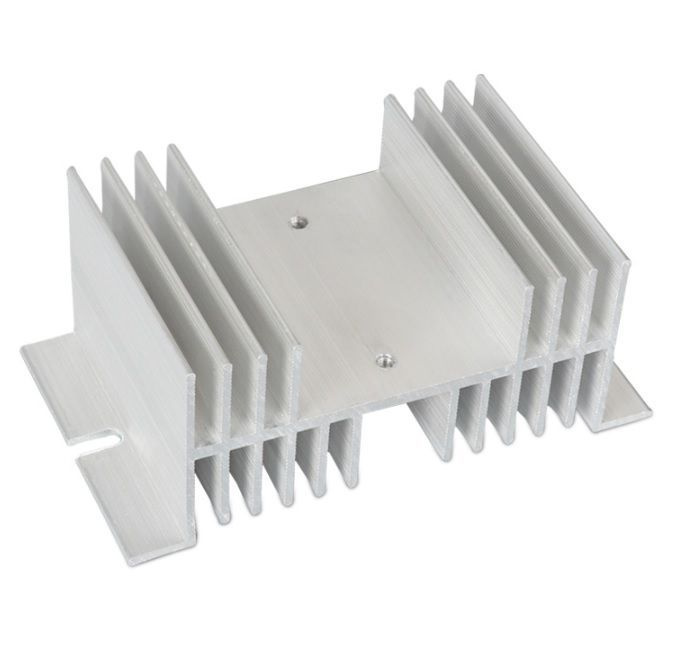 Радиатор для однофазного твердотельного реле SSR до 40А; алюминиевый ...