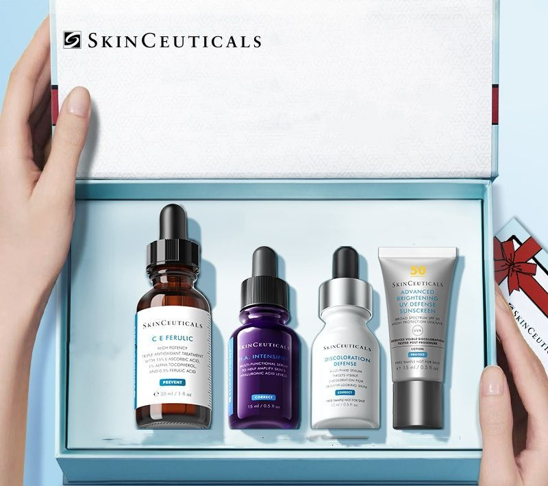 SkinCeuticals солнцезащитный крем+ CE FERULIC+H.A. INTENSIFIER+Discoloration DefenseЭссенция воды Набор #1