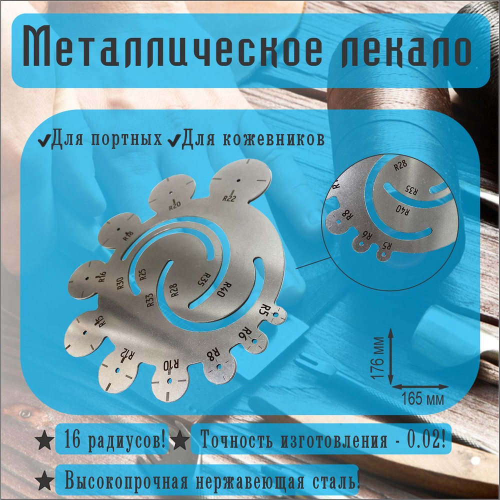 Линейка круглая с радиусами, для углов, металлическая - купить с ...