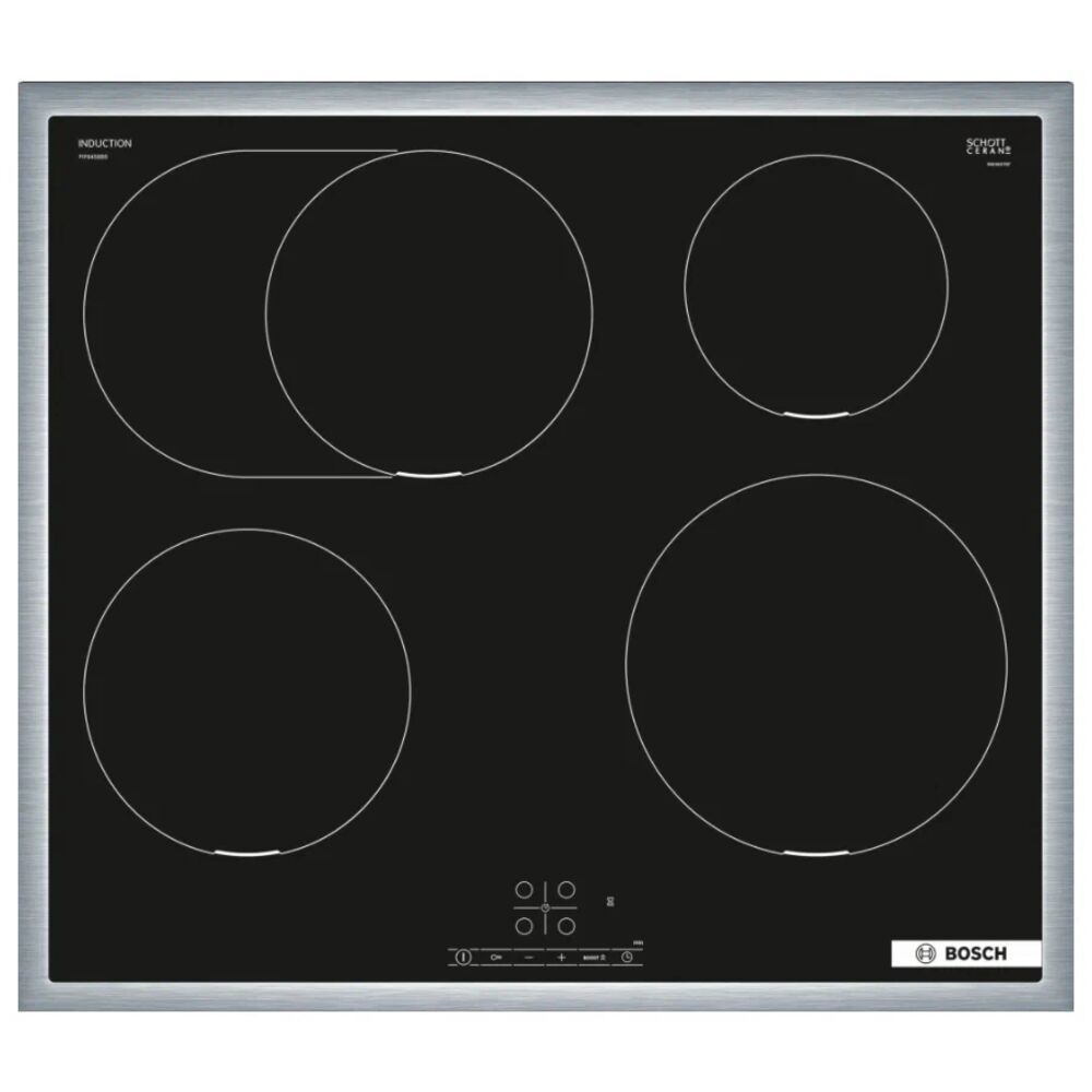 Bosch Электрическая варочная панель PIF645BB5E, черный, серебристый  #1